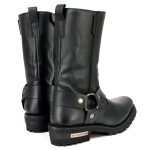 Milwaukee Leather MBL9360 Women’s Black Leather 11-Inch Classic Harness Square Toe Motorcycle Boots - Image 8