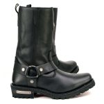 Milwaukee Leather MBL9360 Women’s Black Leather 11-Inch Classic Harness Square Toe Motorcycle Boots - Image 9
