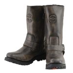 Milwaukee Leather MBL9361 Women’s Distressed Brown 11-inch Classic Harness Square Toe Boots - Image 4
