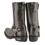 Milwaukee Leather MBL9361 Women’s Distressed Brown 11-inch Classic Harness Square Toe Boots - Image 7
