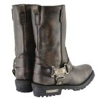 Milwaukee Leather MBL9361 Women’s Distressed Brown 11-inch Classic Harness Square Toe Boots - Image 8