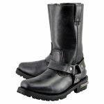 Milwaukee Leather Women’s 11-Inch Distressed Grey Classic Harness Square Toe Leather Boots MBL9362 - Image 5