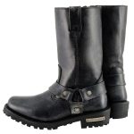 Milwaukee Leather Women’s 11-Inch Distressed Grey Classic Harness Square Toe Leather Boots MBL9362 - Image 6