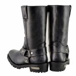 Milwaukee Leather Women’s 11-Inch Distressed Grey Classic Harness Square Toe Leather Boots MBL9362 - Image 7