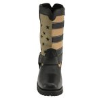 Milwaukee Leather MBL9363 Women’s Stars and Stripes Black with Tan Leather Motorcycle Rider Harness Boots - Image 3