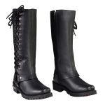 Milwaukee Leather MBL9365 Women’s Classic Black Leather 14-Inch Harness Square Toe Tall Motorcycle Boots - Image 16