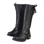 Milwaukee Leather MBL9365 Women’s Classic Black Leather 14-Inch Harness Square Toe Tall Motorcycle Boots - Image 9
