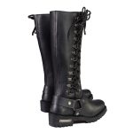 Milwaukee Leather Women’s Wide-Width Classic Black Leather 14-Inch Harness Square Toe Tall Motorcycle Boots MBL9365W - Image 15