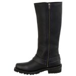 Milwaukee Leather Women’s Black 14-inch Leather Harness Motorcycle Boots with Purple Accent Lacing MBL9366 - Image 4