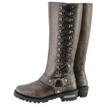 Milwaukee Leather Women’s Distressed Brown Leather 14-inch Classic Harness Square Toe Motorcycle Rider Boots MBL9368 - Image 7