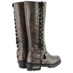 Milwaukee Leather Women’s Distressed Brown Leather 14-inch Classic Harness Square Toe Motorcycle Rider Boots MBL9368 - Image 9