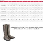 Milwaukee Leather Women’s Distressed Brown Leather 14-inch Classic Harness Square Toe Motorcycle Rider Boots MBL9368 - Image 3