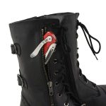 Milwaukee Leather Women’s Graze Black Leather Lace-Up Motorcycle Boots with Zipper Pocket MBL9369 - Image 12
