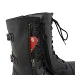 Milwaukee Leather Women’s Graze Black Leather Lace-Up Motorcycle Boots with Zipper Pocket MBL9369 - Image 13