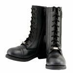 Milwaukee Leather Women’s Graze Black Leather Lace-Up Motorcycle Boots with Zipper Pocket MBL9369 - Image 5