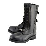 Milwaukee Leather Women’s Graze Black Leather Lace-Up Motorcycle Boots with Zipper Pocket MBL9369 - Image 6