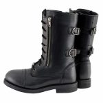Milwaukee Leather Women’s Graze Black Leather Lace-Up Motorcycle Boots with Zipper Pocket MBL9369 - Image 7