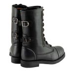 Milwaukee Leather Women’s Graze Black Leather Lace-Up Motorcycle Boots with Zipper Pocket MBL9369 - Image 9