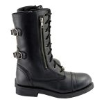 Milwaukee Leather Women’s Graze Black Leather Lace-Up Motorcycle Boots with Zipper Pocket MBL9369 - Image 10