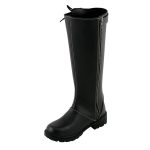 Milwaukee Leather MBL9370 Women’s Black 17-Inch Lace Side Leather Boots with Contrast White Stitching - Image 4
