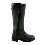Milwaukee Leather MBL9370 Women’s Black 17-Inch Lace Side Leather Boots with Contrast White Stitching - Image 8
