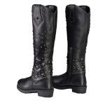 Milwaukee Leather MBL9371 Women’s Black 18-Inch Leather Studded and Riveted Western Style Motorcycle Boots - Image 8
