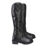 Milwaukee Leather MBL9371 Women’s Black 18-Inch Leather Studded and Riveted Western Style Motorcycle Boots - Image 11