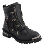 Milwaukee Leather MBL9375 Women’s Premium Black Leather Diamond 6-Inch Twin Zipper Lock Motorccycle Riding Boots - Image 10