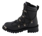Milwaukee Leather MBL9375 Women’s Premium Black Leather Diamond 6-Inch Twin Zipper Lock Motorccycle Riding Boots - Image 12