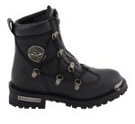 Milwaukee Leather MBL9375 Women’s Premium Black Leather Diamond 6-Inch Twin Zipper Lock Motorccycle Riding Boots - Image 4
