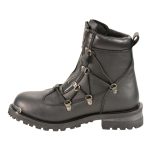 Milwaukee Leather MBL9375 Women’s Premium Black Leather Diamond 6-Inch Twin Zipper Lock Motorccycle Riding Boots - Image 6