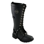 Milwaukee Leather MBL9380 Women’s Black ‘Jane’ 15-inch Leather Combat Style Harness Motorcycle Boots - Image 4