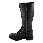 Milwaukee Leather MBL9380 Women’s Black ‘Jane’ 15-inch Leather Combat Style Harness Motorcycle Boots - Image 6