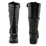 Milwaukee Leather MBL9380 Women’s Black ‘Jane’ 15-inch Leather Combat Style Harness Motorcycle Boots - Image 3