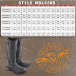 Milwaukee Leather MBL9385 Women’s Black Leather 15-Inch Calf Laced Motorcycle Riding Boots with Side Zipper - Image 3