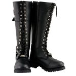 Milwaukee Leather MBL9390 Women’s Black 16-inch Lace-Up Front Cap Toe Motorcycle Riding Leather Boots - Image 10
