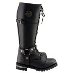 Milwaukee Leather MBL9390 Women’s Black 16-inch Lace-Up Front Cap Toe Motorcycle Riding Leather Boots - Image 9