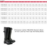 Milwaukee Leather MBL9390 Women’s Black 16-inch Lace-Up Front Cap Toe Motorcycle Riding Leather Boots - Image 3