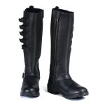 Milwaukee Leather MBL9395 Women’s Black Leather 17-Inch Side Strap Riding Motorcycle Boots with Side Zipper - Image 2