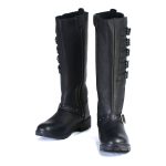 Milwaukee Leather MBL9395 Women’s Black Leather 17-Inch Side Strap Riding Motorcycle Boots with Side Zipper - Image 4