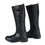 Milwaukee Leather MBL9395 Women’s Black Leather 17-Inch Side Strap Riding Motorcycle Boots with Side Zipper - Image 6