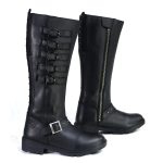 Milwaukee Leather MBL9395 Women’s Black Leather 17-Inch Side Strap Riding Motorcycle Boots with Side Zipper - Image 10