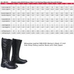 Milwaukee Leather MBL9395 Women’s Black Leather 17-Inch Side Strap Riding Motorcycle Boots with Side Zipper - Image 3
