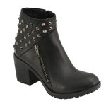 Milwaukee Leather MBL9402 Women’s Black Spiked Side Zipper Fashion Boots with Platform Heel - Image 3