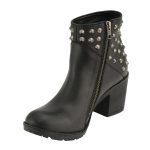 Milwaukee Leather MBL9402 Women’s Black Spiked Side Zipper Fashion Boots with Platform Heel - Image 5