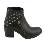 Milwaukee Leather MBL9402 Women’s Black Spiked Side Zipper Fashion Boots with Platform Heel - Image 2
