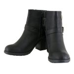 Milwaukee Leather MBL9405 Women’s Short Black Fashion Boots with Side Zippers and Triple Buckle Adjustment - Image 4