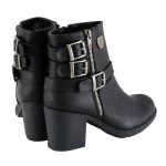 Milwaukee Leather MBL9405 Women’s Short Black Fashion Boots with Side Zippers and Triple Buckle Adjustment - Image 8