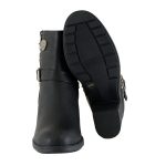 Milwaukee Leather MBL9405 Women’s Short Black Fashion Boots with Side Zippers and Triple Buckle Adjustment - Image 10