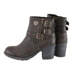 Milwaukee Leather MBL9406 Women’s Stone Grey 3-Buckle Leather Boots with Platform Heel - Image 6